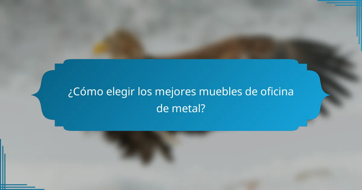 ¿Cómo elegir los mejores muebles de oficina de metal?