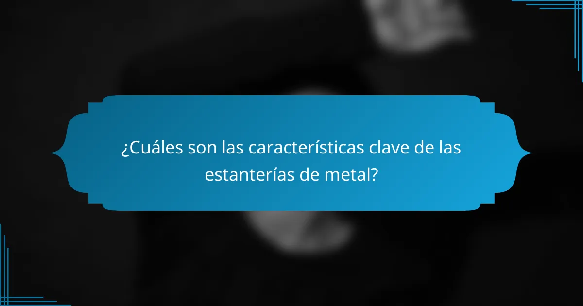 ¿Cuáles son las características clave de las estanterías de metal?