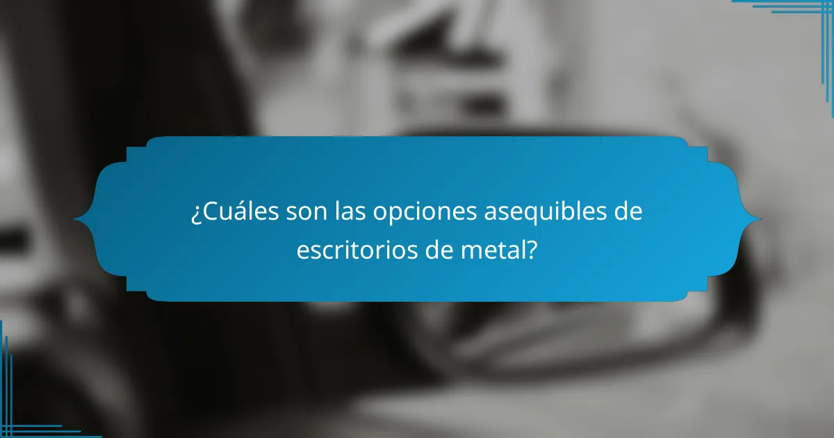 ¿Cuáles son las opciones asequibles de escritorios de metal?